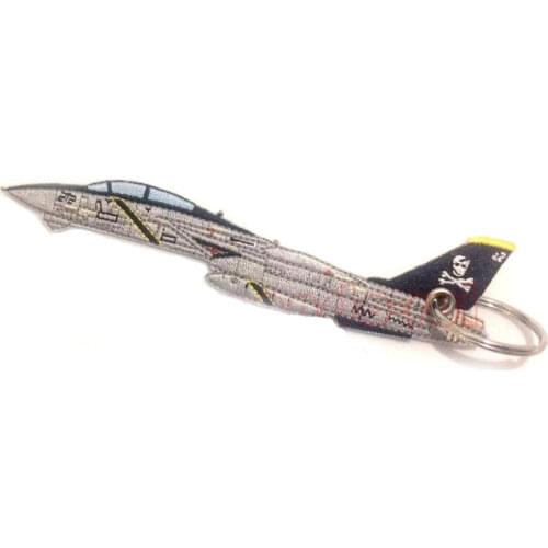 VF-103 Jolly Rogers Fighter F-14 TOMCAT Remove Before Flight Embroidered Key Chains Key Ring Fob Charms Mens Luggage Tags Gift