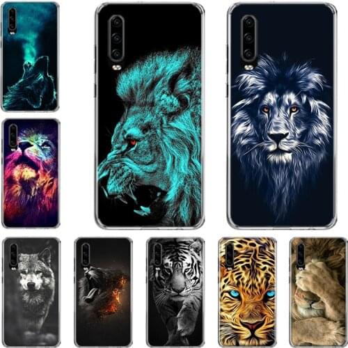 Colorful Lion Tiger leopard Wolf Phone Case For Huawei P10 P20 P30 P40 Mate 30 20 10 Lite Pro P Smart Z Plus 2019 2018 Cover Coq