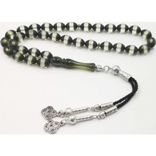 Muslim Tasbih 33 beads Resin rosary Gift for father tesbih bracelet Islam Accessories Mans Misbaha rosary