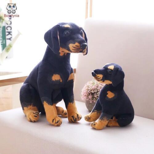 BOLAFYNIA Children Plush Toys simulation dog small black dog Baby Kid Stuffed Toy for Christmas Birthday Gift