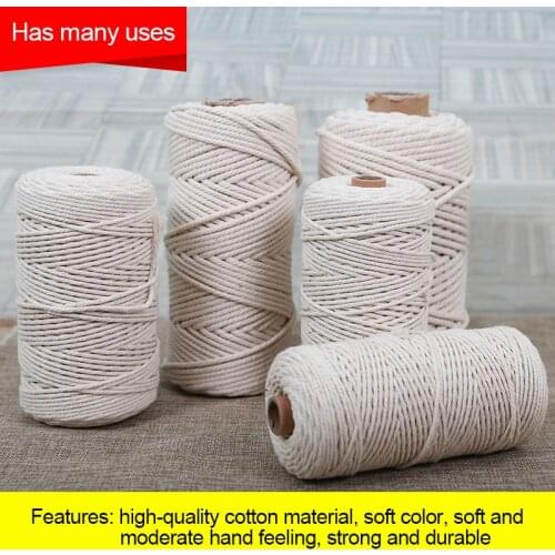 1-10MM Cotton Cord Rope Braided Twisted Rope High Tenacity Thread DIY Textile Craft Woven String DIY Home Textile