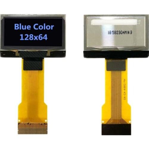 IPS full View 1.3 inch 30 pin socket plug in OLED display screen panel FPC connector white blue color SH1106 driver 128x64