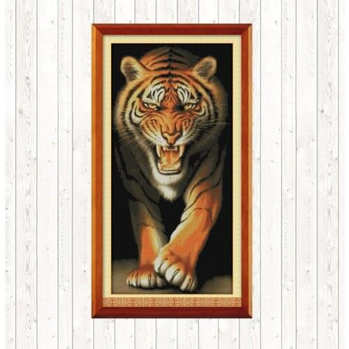 King of The Monsters Cross Stitch Package Embroidery Kits 14ct 11ct Count Print Canvas Needlework Embroidery Patterns DIY Crafts