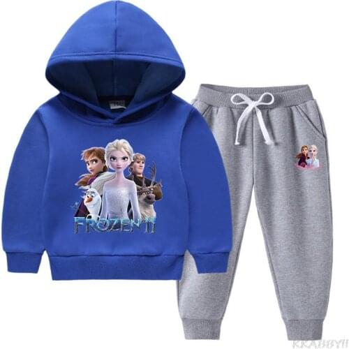 New Fashion Boys girls Clothes Kids Sweatshirt Costumes Long Sleeve Hoodies + Pants Classic Cartoon