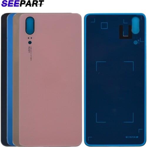 New For Huawei P20 Back Battery Cover EML L29 L22 Back Glass Door Housing Case For Huawei P20 Battery Cover Rear Panel Back