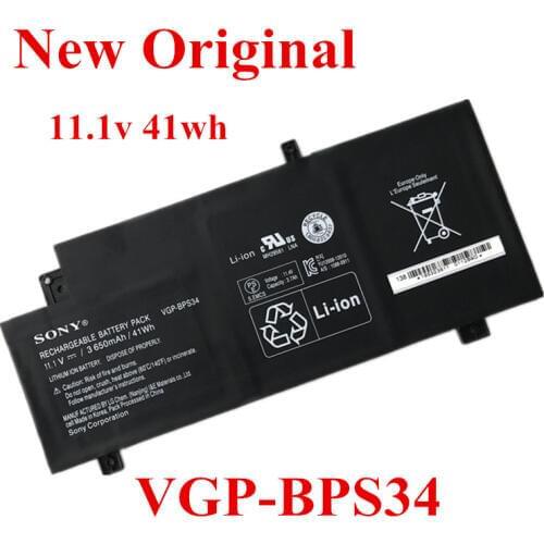 New Original Laptop replacement Li-ion Battery for SONY VGP-BPS34 SVF14A18SC F14A18 11.1v 41wh