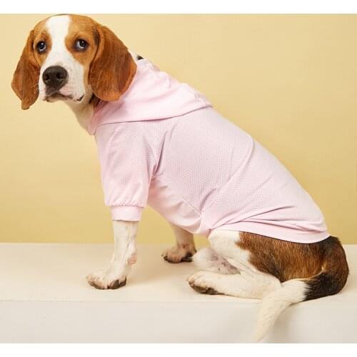 KANGFEILE Summer Pet Sun Protection Clothing for Dogs Solid Sweatshirt Hoodies Pet Supplies Dog Cloth Anti-mosquito Clothing