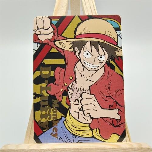Cartoon Character Carmon D. Luffy Loro Tony Tony Chopper Sanji A Drawing Double Sided Gold Game Toy Card