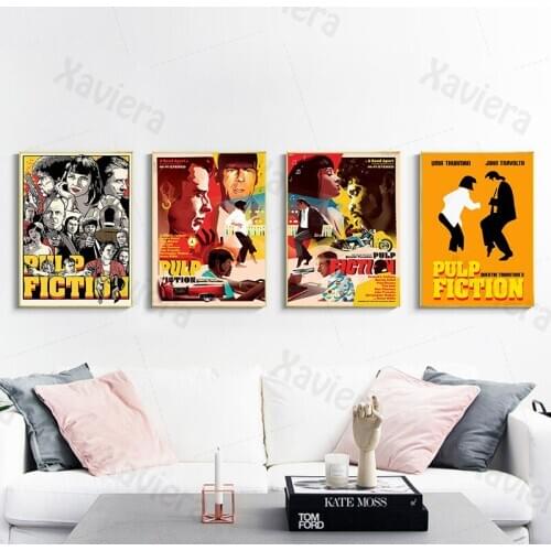 Classic Movie Poster Pulp Fiction Art Poster Printing Canvas Painting and Printmaking Modern Cinema Living Room Decoration Mural