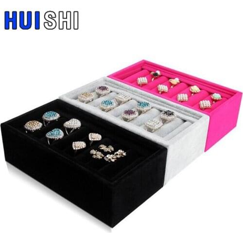 New Fashion Velvet Bracelet Box Earrings Holder Rings Dish Jewelry Case Display Stand Convenient for Women Jewellery Organizer