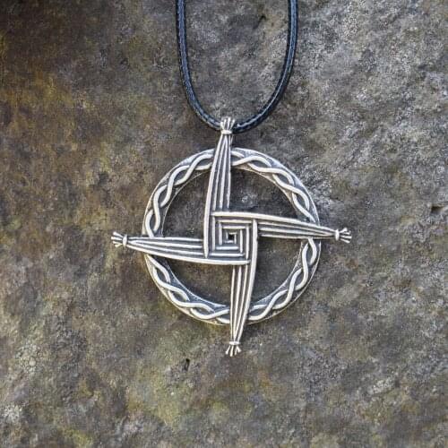 SanLan 12pcs Celtics Irish cross Brigids Cross Pendant necklaces Talisman