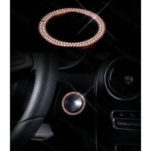 Rose Gold Diamond Style - Engine Start Button Ring For Benz GLC Class W205 16-17