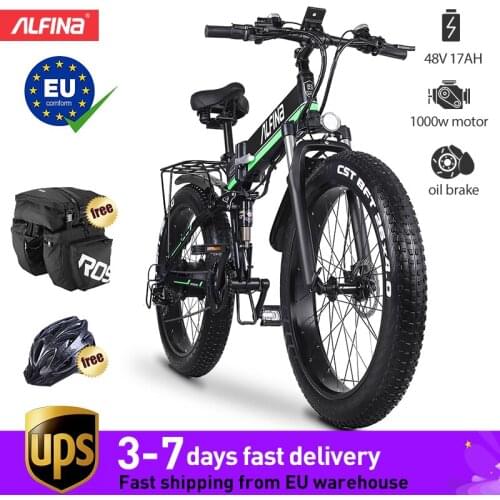 ALFINA 2021 NEW Electric bike ebike 48V1000W electric mountain bike Electric Bicycle beach E-bike electric