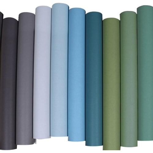Modern Nordic Style Wall Papers Home Decor Solid Color Silk Textured Wallpaper for Walls Fabric Bedroom Wall Paper Green Blue