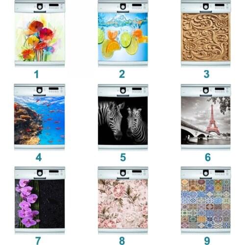 Modern Self Adhesive Dishwasher Sticker Fridge Door Sticker Wallpaper Mural Wall Sticker Door Cover kitchen accessories