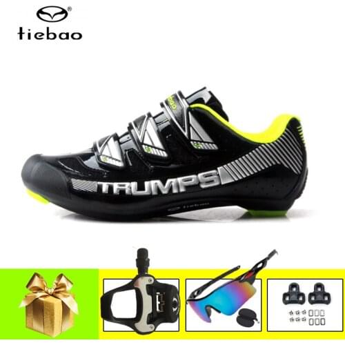 Tiebao Cycling Road Bike Shoes Add SPD-SL Pedals Bicicleta Self-locking Breathable Outdoor Superstar Racing Bicycle Sneakers
