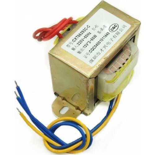 EI66-50W type 50W transformer 50VA 220V to double 13V 13V×2 2A copper full power