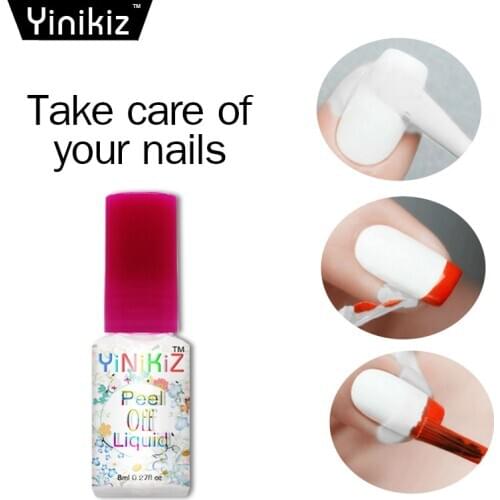 Yinikiz Peel Off Nail Latex Tape Nail Art Guard Manicure Polish Separator Tips Protector Cream