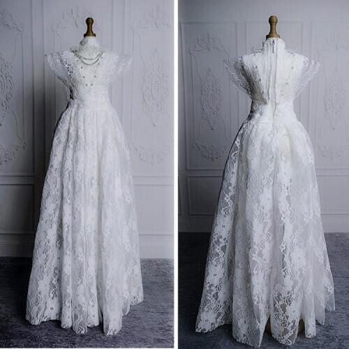 1/6 1/4 1/3 BJD clothes white Nightdress Princess Wedding dress for BJD/SD YOSD MSD SD13 big girl doll accessories C0656