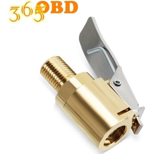 1Pc Car Auto Brass 8mm Tyre Wheel Tire Air Chuck Inflator Pump Valve Clip Clamp Connector Adapter Car Accessories For Compressor