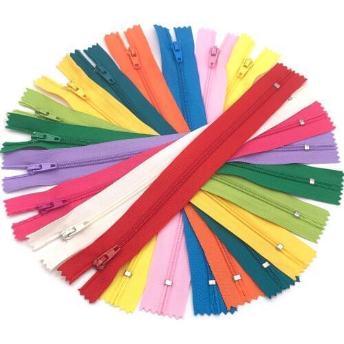 10pcs 3#9 inch/12 inch/14 inch/16 inch/20 inch Closed End Nylon Coil Zippers Tailor Sewing Craft DIY Sewing Garment Accessories