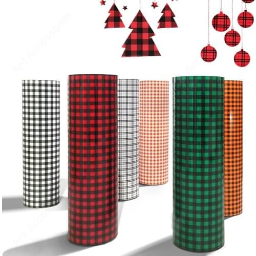 25cm*100cm Heat transfer grid vinyl transfer vinyl iron on for clothes HTV shirt high elastic decor film easy to cut