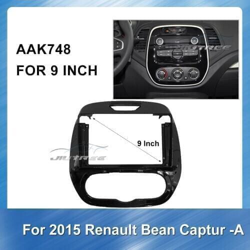9 inch Car Radio Fascia Audio Frame For Renault Bean Capture A 2015 Car DVD Frame Panel Dash Kit Installation Frame Trim Bezel