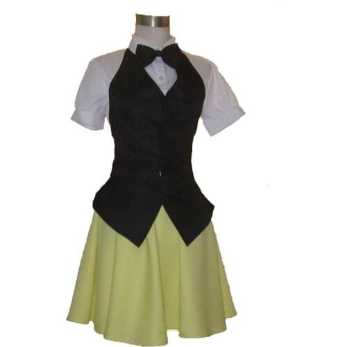 Anime Bill Cipher Cosplay Costume for female top+vest+skirt 11