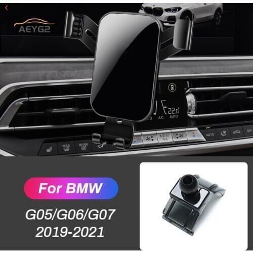 Car Mobile Phone Holder For BMW G05 G06 G07 X5 X6 X7 2019-2021 Gravity Stand Air Vent Outlet Mount special Navigation Bracket