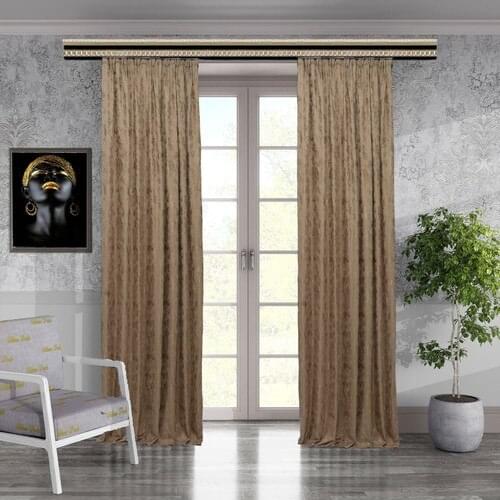 Brillant Woven Patterned Design Backdrop Curtain Ekstrafor Shir 150 X270