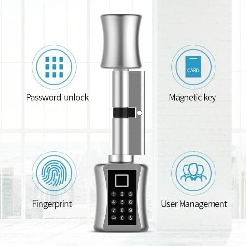 Fingerprint Lock Password Smart Door Lock Electronic Cylinder Biometric Fingerprint Smart Door Locks Security Magnetic Key Lock