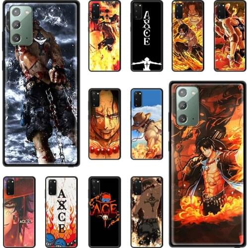 Anime ACE One Piece Bumper Phone Case For Samsung Galaxy S20 FE S10 Plus S21 Ultra S10e S9 S8 Back Cover Soft Funda Coque Shell