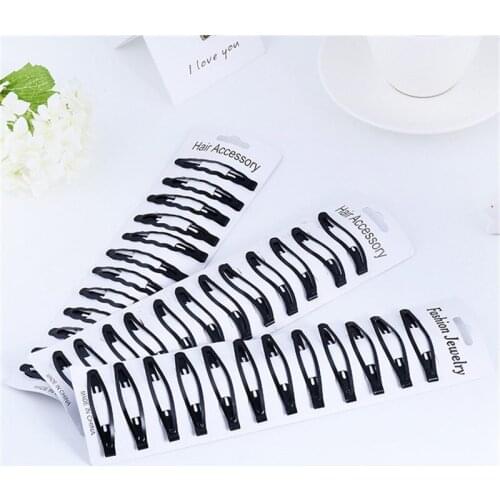 Black Sample 12pcs/set Metal Hair Barrettes Hairpins BB Headbands hair clips for girls Womens Hairgrips Hair Styling Accessories