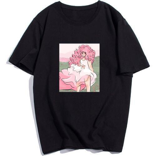 Steven Universe Rose Quartz Funny T Shirt Women Men Harajuku Print T Shirt Casual O Neck Tshirt Top Male