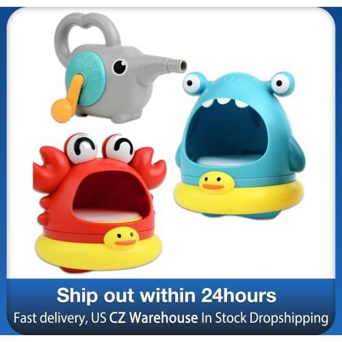 Baby Bath Toys New Cute Crab Shark Bubble Machine Bubble Maker Bubble Toy Gift Set Bathtub Soap Bubble Maker Baby Bathroom Toy