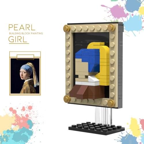 MOC Creative DIY Pixel Art Bricks Set Particle Sunflowers Van Gogh Building Block World Famous Painter Educational Kids Toy Gift