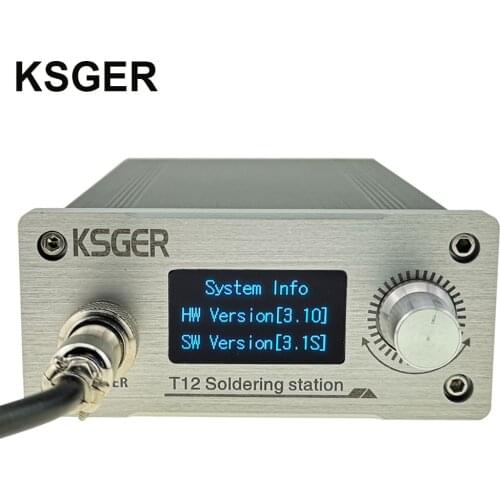 KSGER STM32 V3.1S T12 Soldering Station DIY OLED Tools Soldering T12 Iron Tips 907 Handle Metal Stand CNC Front Panel Tins Melt