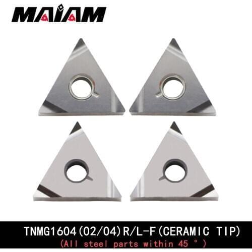 Ceramic finish machining left right insert TNMG160402 TNMG160404 triangular flute TNMG1604 insert for Aluminum, stainless steel