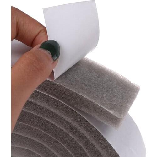 Hot! New Waterproof 2M Door Window Sealing Strips Sound-Proof Foam Sticky Tape Noise Insulation Excluder Tape Roll Sealing Strip