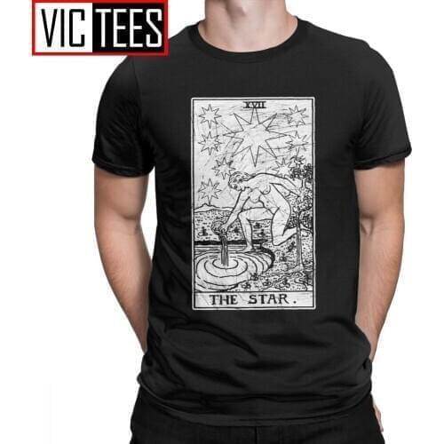 Men The Star Tarot Card Major Arcana Fortune Telling Occult T Shirts Pure Cotton Sweatshirt Camiseta Tees 3D Printed T-Shirts