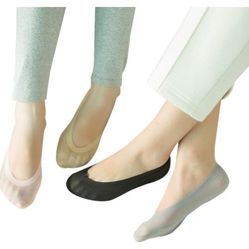 5 Pairs 2021 Summer Women Lady Socks Fashion Cotton Antiskid Invisible Liner No Show Sox Low Cut Ice Short Socks Girl Meias Sock