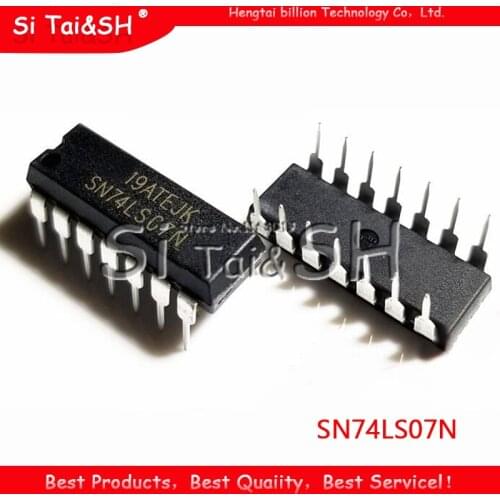 5PCS SN74LS07N DIP14 SN74LS07 DIP 74LS07N 74LS07 DIP-14 HD74LS07P new and original IC