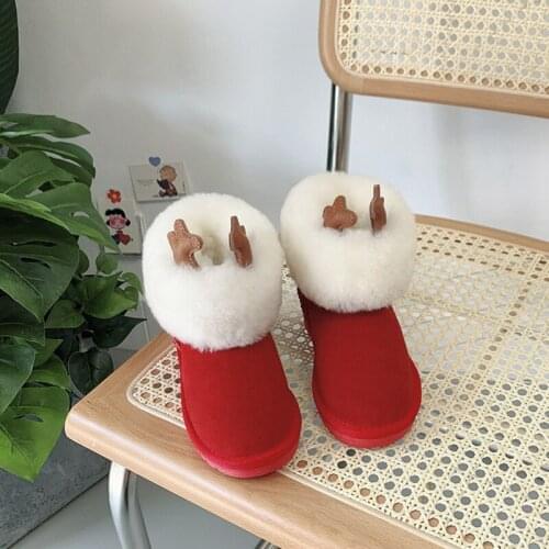 Dolakids 2020 New Childrens Snow Boots Cartoon Boots Fleece Thickened Warm Childrens Shoes with Non-Slip Oxford Soles