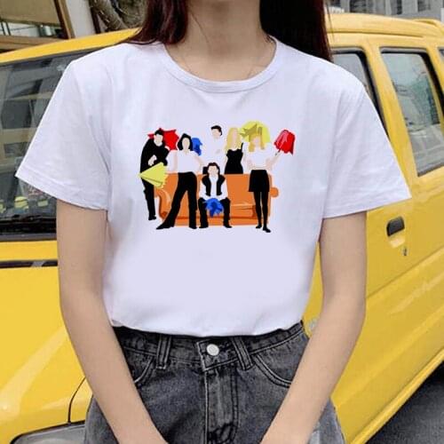 New Friend Tv Show Tshirt Women T-shirts Tops Femme Clothes Female T-shirt Harajuku Summer 90s Tshirt Aesthetics TShirt