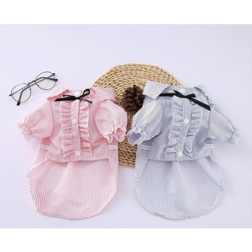 Pet Dog Clothes Shirt Cute Lace Clothes Sweet Puppy Pet Cat Lovely T-Shirt Summer Dog Clothing for Small Dogs Chihuahua Bulldog