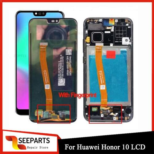 Original NEW For Huawei Honor 10 LCD Display Touch Screen Digitizer COL-L29 For Huawei Honor 10 LCD Screen With FingerPrint