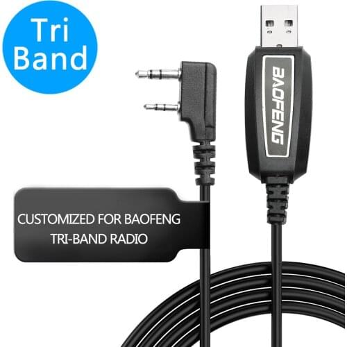 Genuine ABBREE PL2303 Tri-Band USB Programming Cable For Two Way radio UV-5R III BF-R3 UV-9S Ham Portable Walkie Talkie
