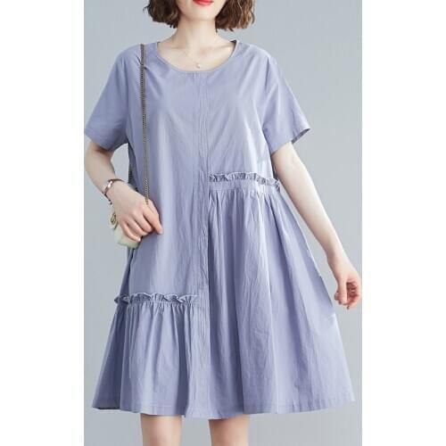 Ruffles Patchwork Maternity Dress Cotton and linen Pleated Maternity Clothings Pregnant Women Button-down mid-length 2020 Summer