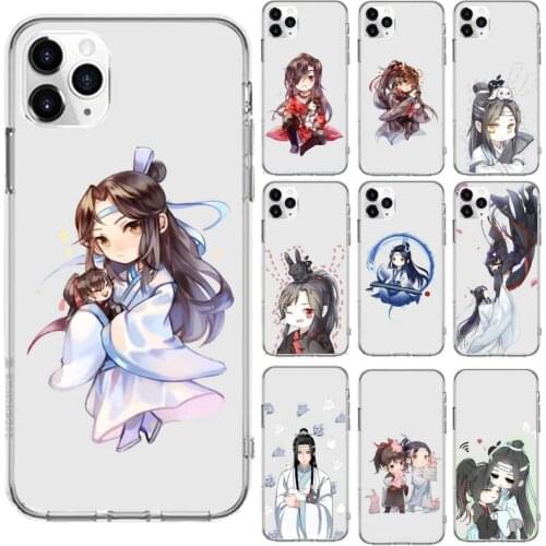 Mo Dao Zu Shi Kartun Lucu Wanita Phone Case Transparent for iPhone 6 7 8 11 12 s mini pro X XS XR MAX Plus cover funda shell