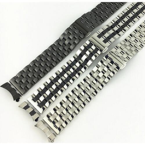 18mm 19mm 20mm 22mm 24mm Solid stainless steel watchband stainless steel bracelet watches Strap Accessories Hollow Curved End